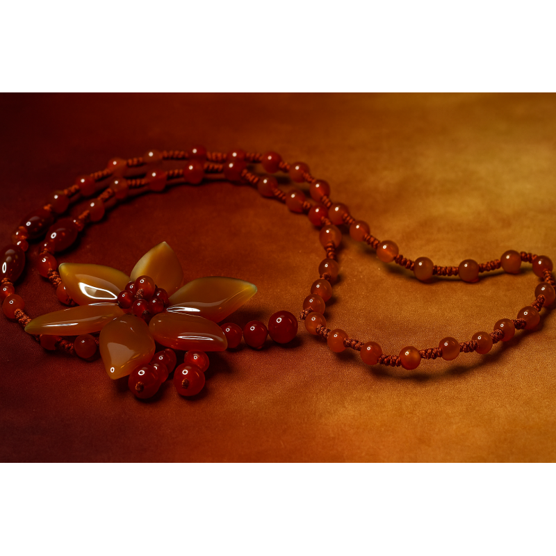 Дамско колие от червен Ахат Red Agate Harmony